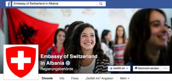 Facebook Schweizer Botschaft