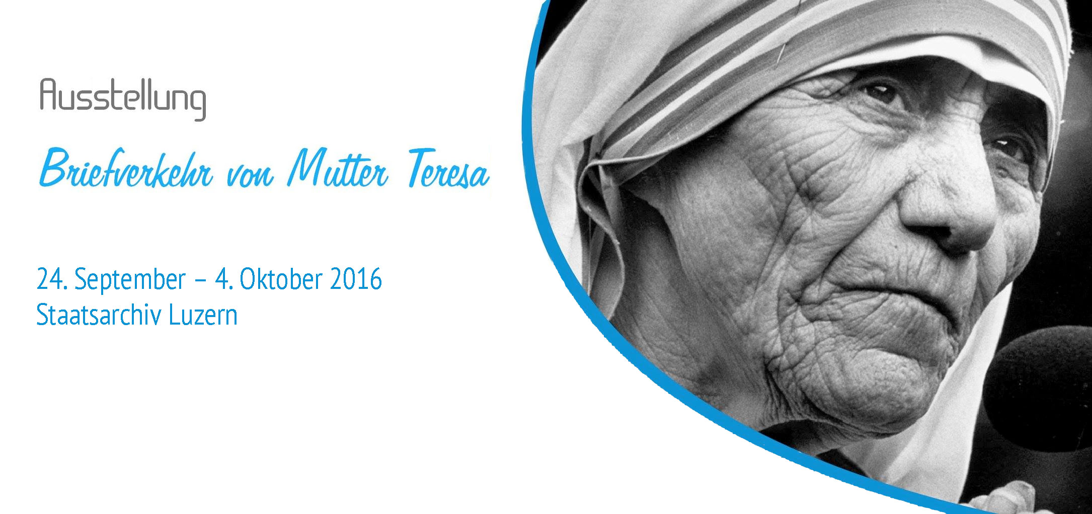 Ausstellung Briefverkehr Mutter Teresa Teaser